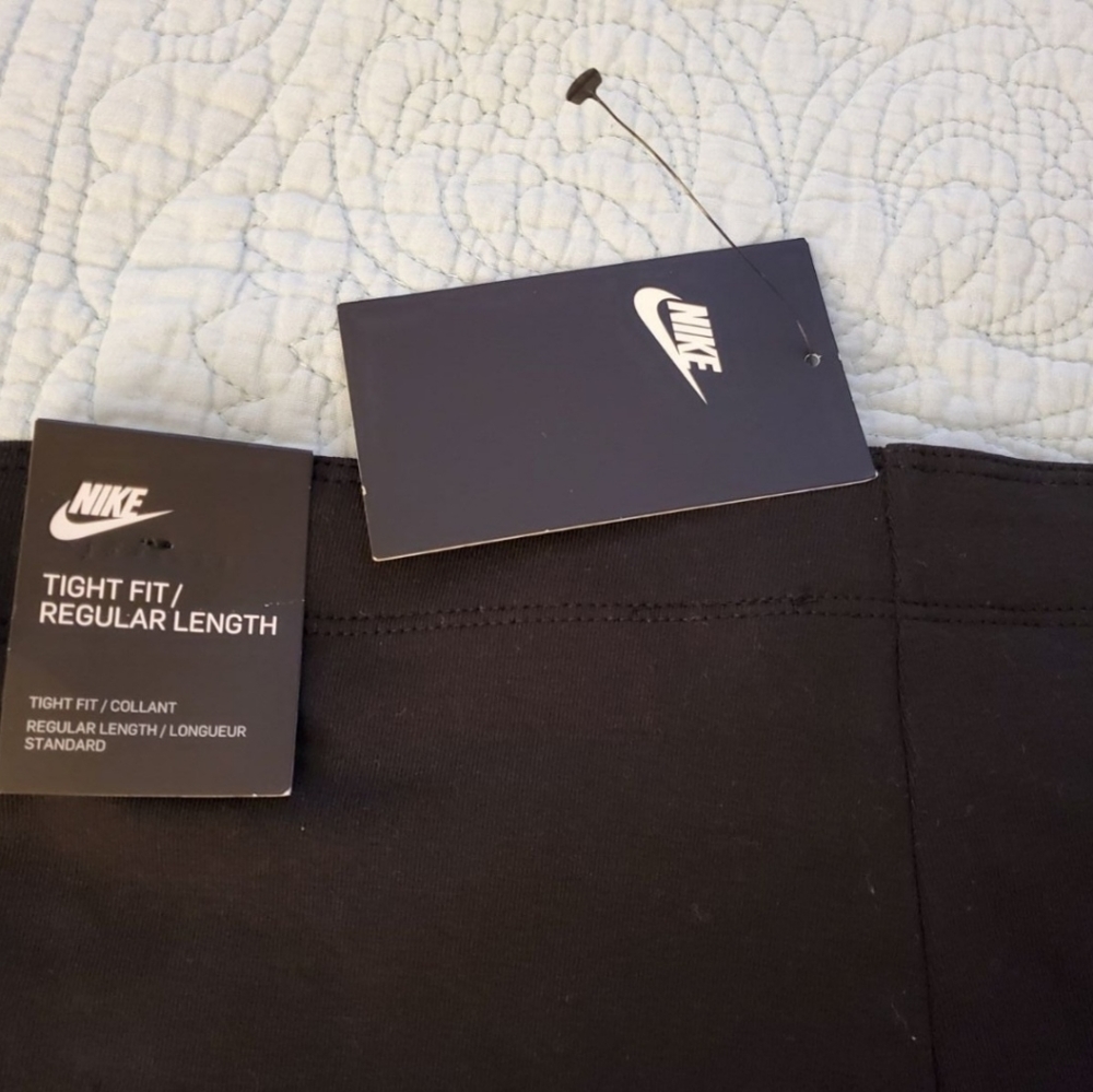 New Nike Club womens Leggings  Yoga Gym Run  Black pants cj1994  SIZE M - Picture 9 of 10